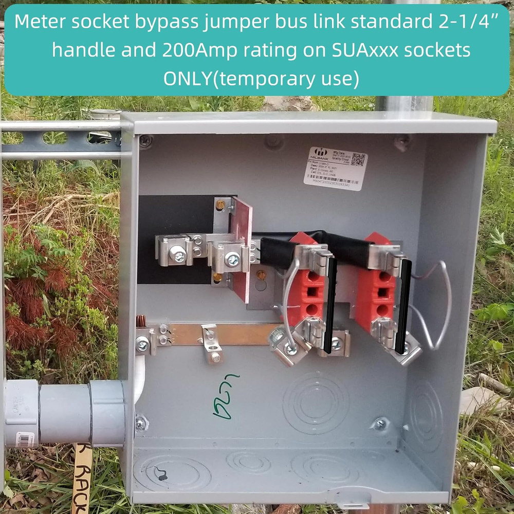 200 AMP Electric Meter Bypass Jumpers for Talon Meter Socket Base Socket Bypa...