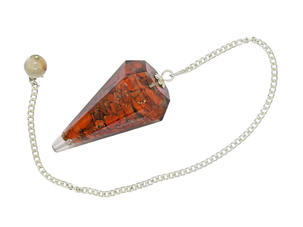 Red Jasper Orgone Pendulum