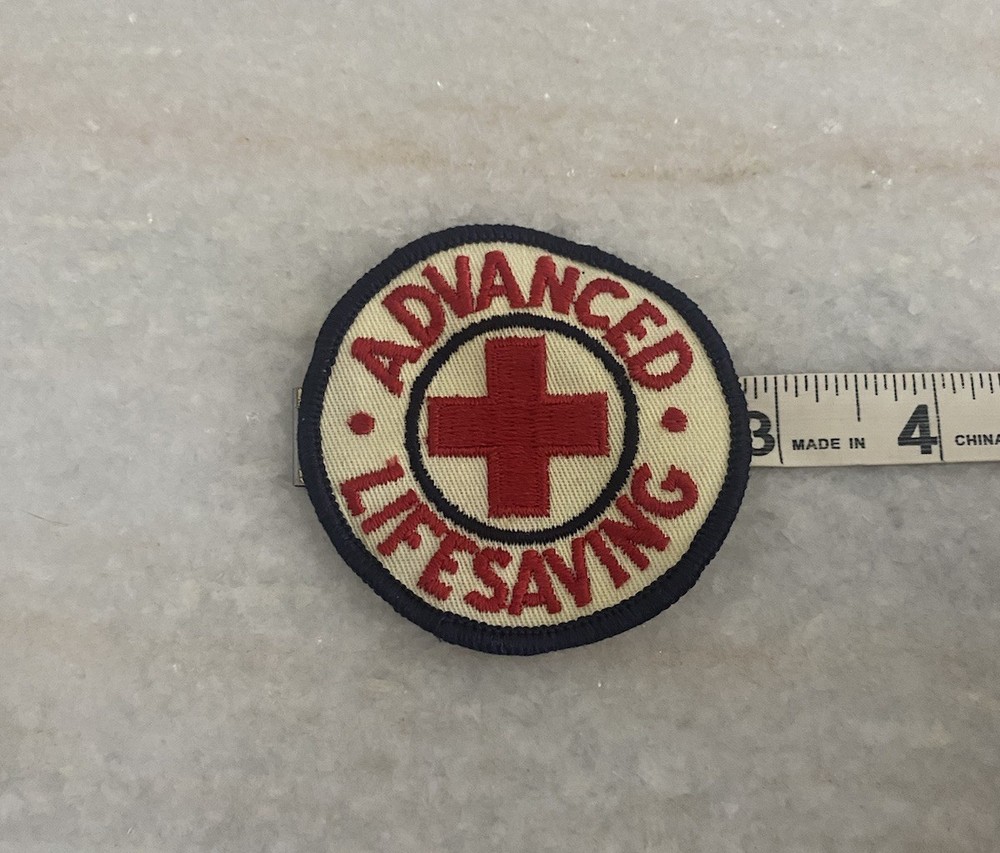 Vintage Red Cross Advanced Life Saving Stitched Patch