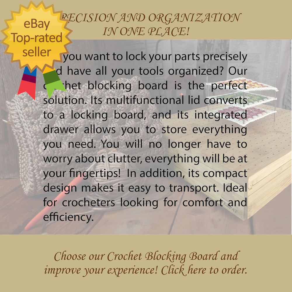 Crochet Blocking Board Multifunctional Container Pins for Granny Square Blocking