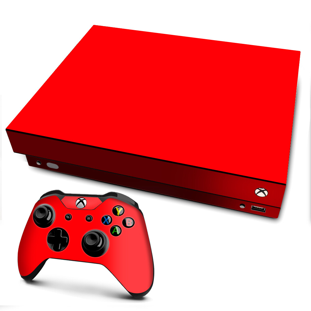 Xbox One X Console Skins Decal Wrap ONLY Solid Red color
