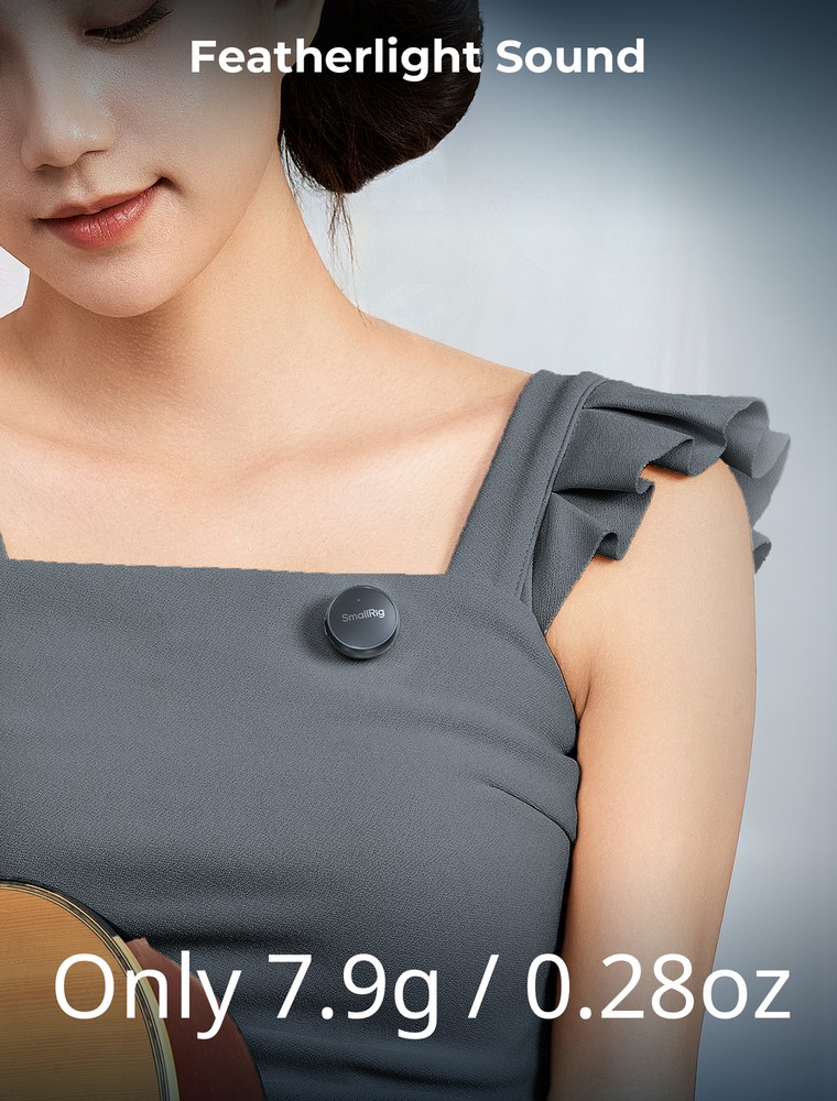 SmallRig S60 Wireless Lavalier Microphone Mic with USB C for iPhone for Android