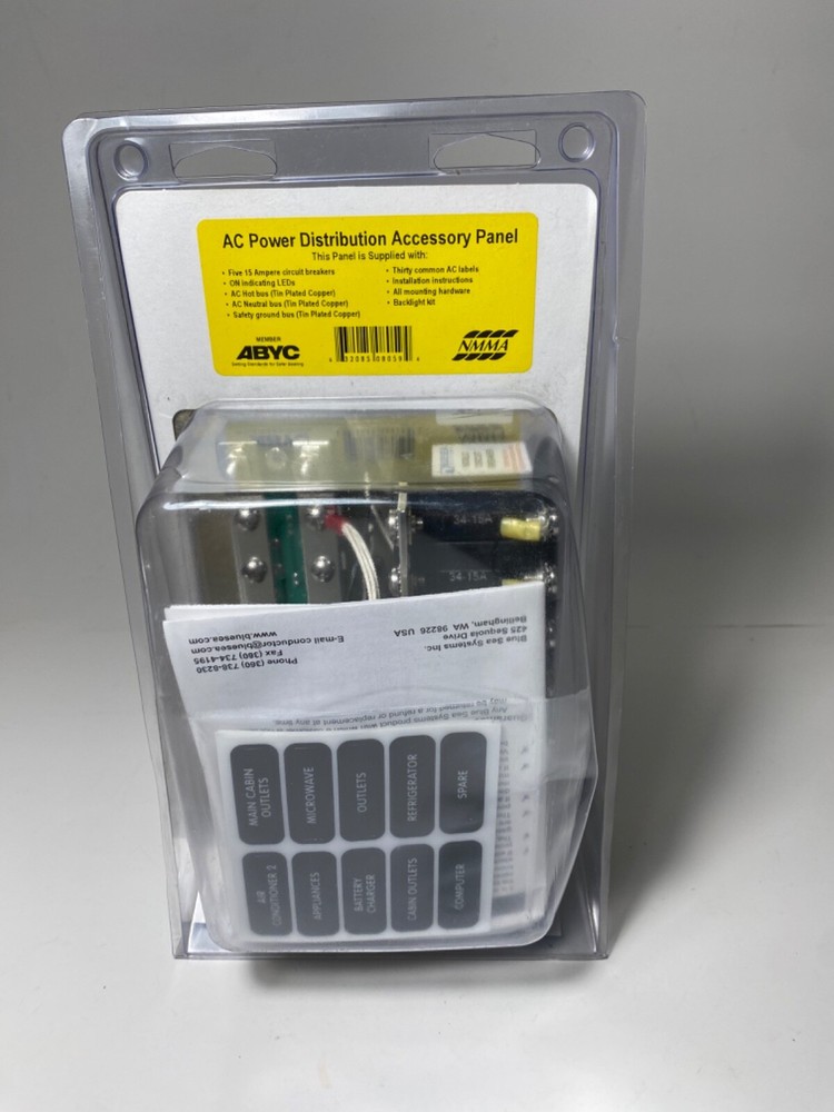 Panel Accessory Power Dustribution 120v AC Blue Sea 8059 Marine Off Grid