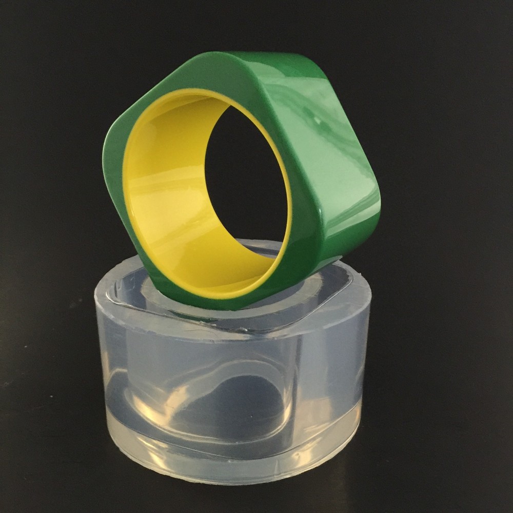 BANGLE CLEAR SILICONE MOLD (MB122) WIDE SQUARE BANGLE BRACELET MOLD