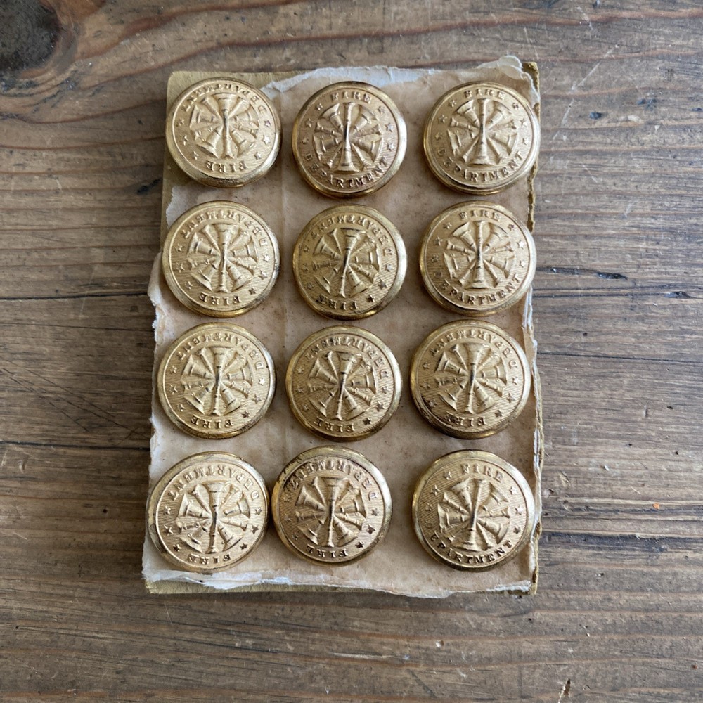 New Old Stock Fireman’s Uniform 12 Buttons