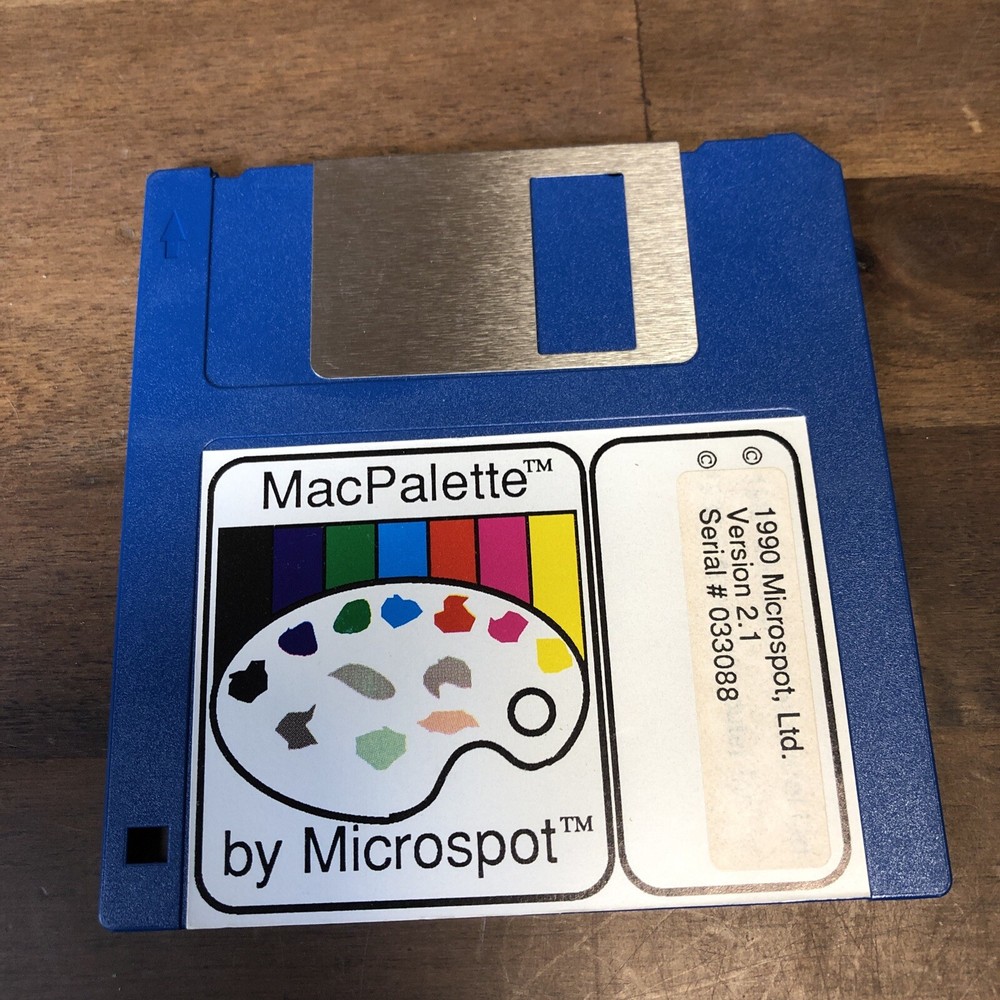 1990 MacPallet Software 3-1/2" disk - vintage Mac software Microspot LTd