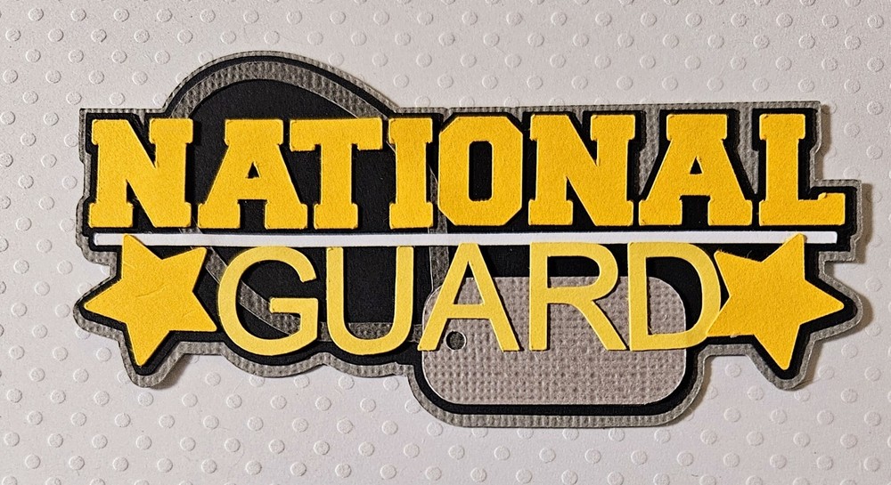 National Guard Title. Scrapbook, Card Making Paper Piecing