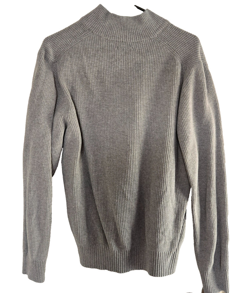 IZOD Sweater Knit Men Gray Size Medium M