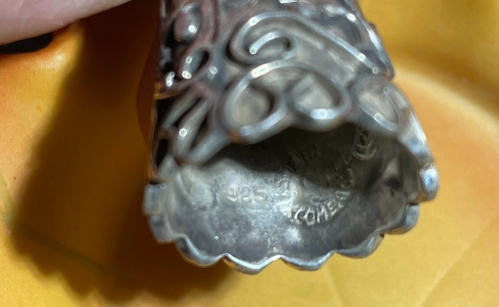 VINTAGE STERLING SILVER SEWING THIMBLE without HOLES