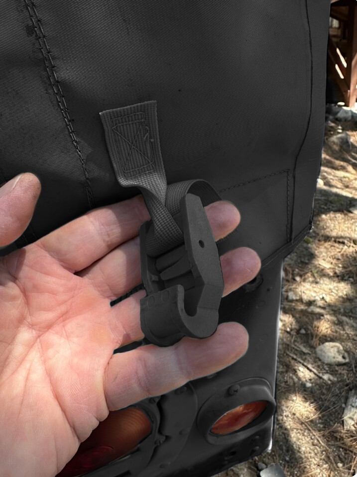 Plastic Hook for Military Canvas 1 Piece, Black, Fits Humvee Cargo Tie Down