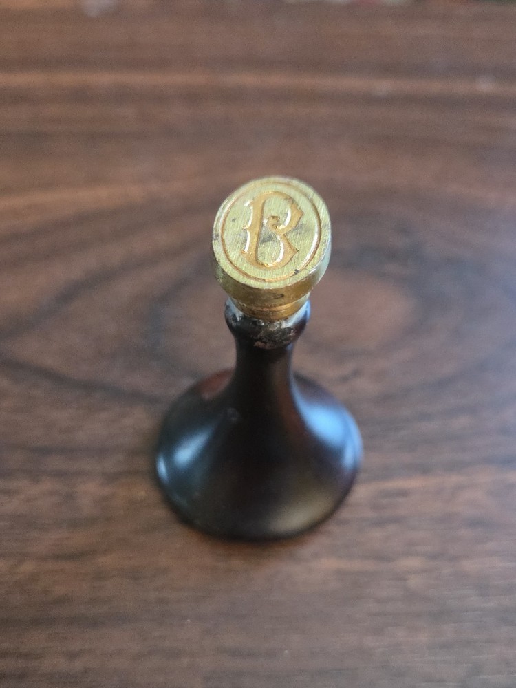 Victorian Desk Wax Seal with Initial "B"