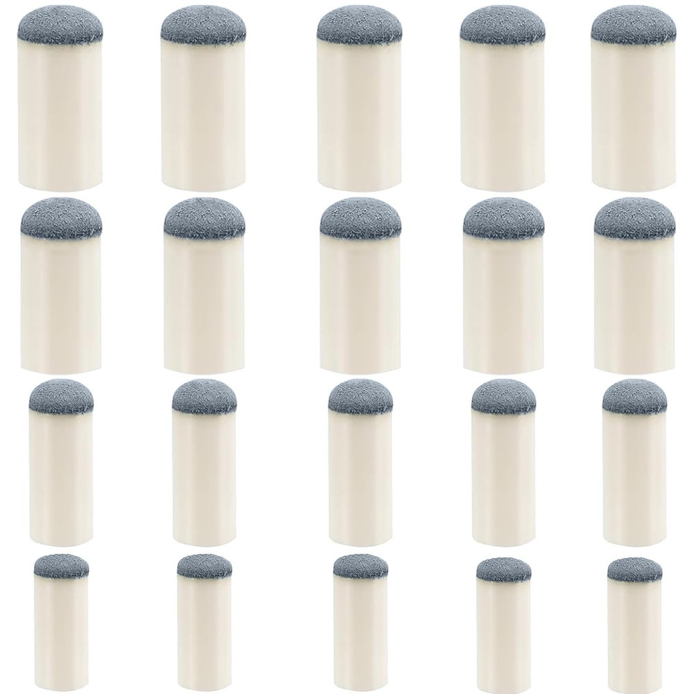 20-Piece Pool Cue Tip Replacement Kit 4 Sizes Billiard Accessories NEW