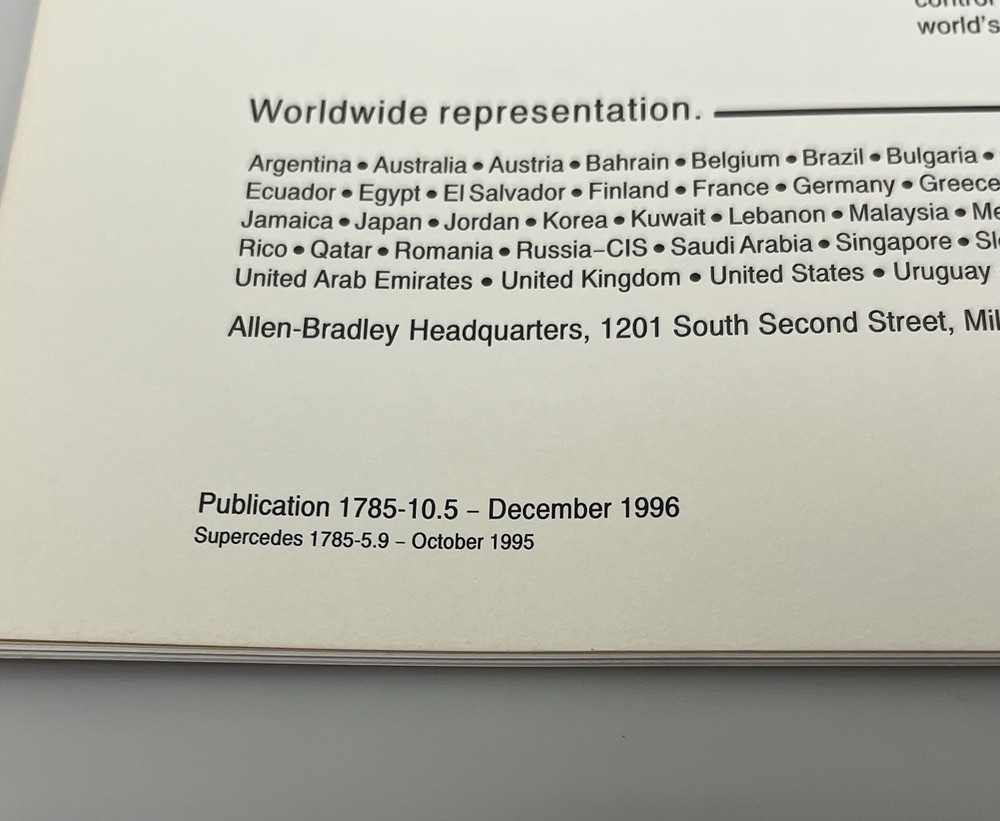 Allen-Bradley 1996 Ethernet PLC-5 Programmable Controller Quick Start Manual