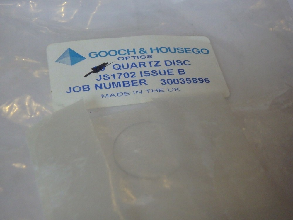 19mm Circular Quartz Disc - about 1.5mm thick - New