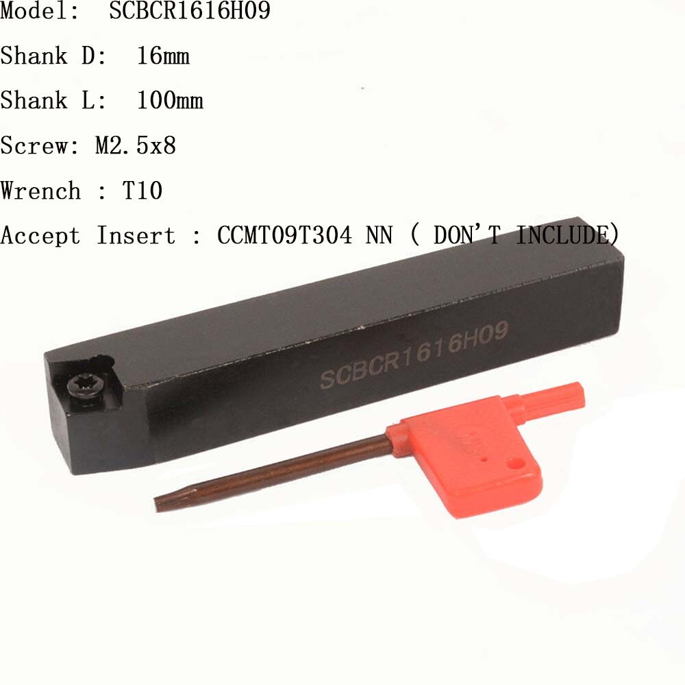 SCBCR1616H09 Right hand Lathe External Turning Tool Holder For CCMT09 inserts