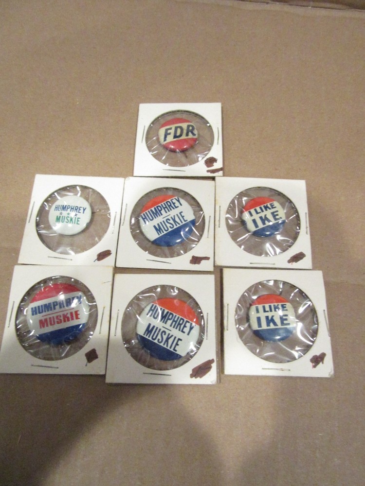7 PRESEDENTIAL CAMPAIIN POLITICAL BUTTONS