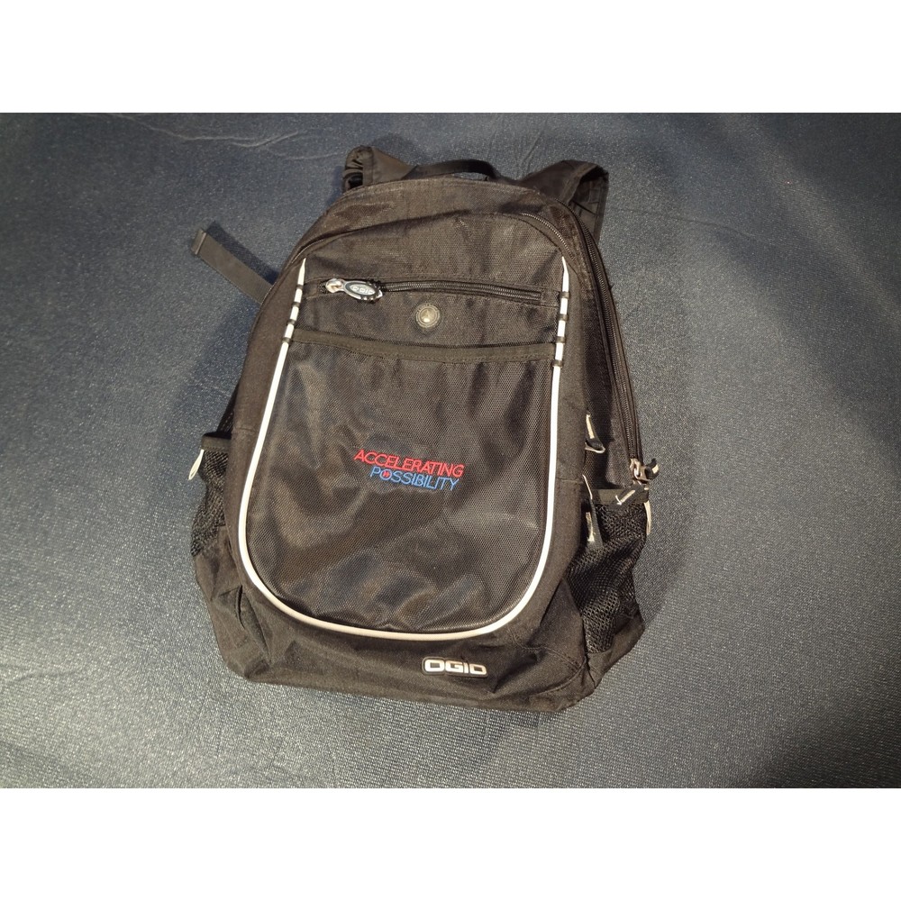 OGIO Laptop Backpack Audio & Lots Pockets Black Accelerating Possibility Logo