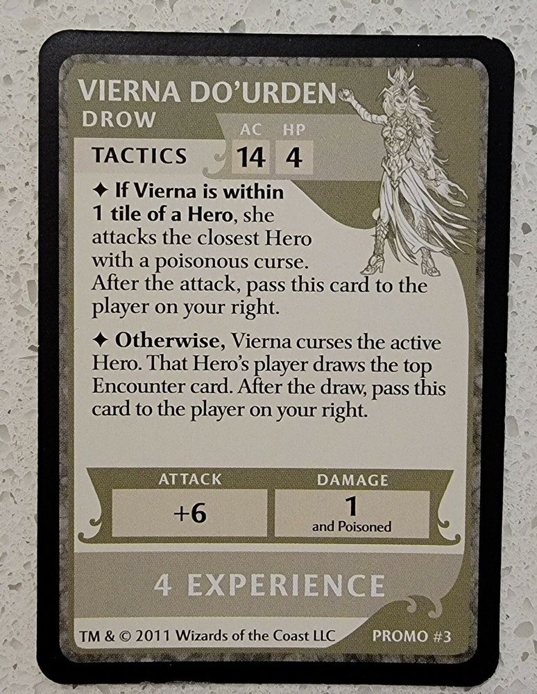 D&D Monster Vierna Do'urden Promo Card