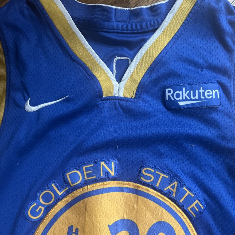 Nike Stephen Curry Golden State Warriors Jersey, Size 48 Blue