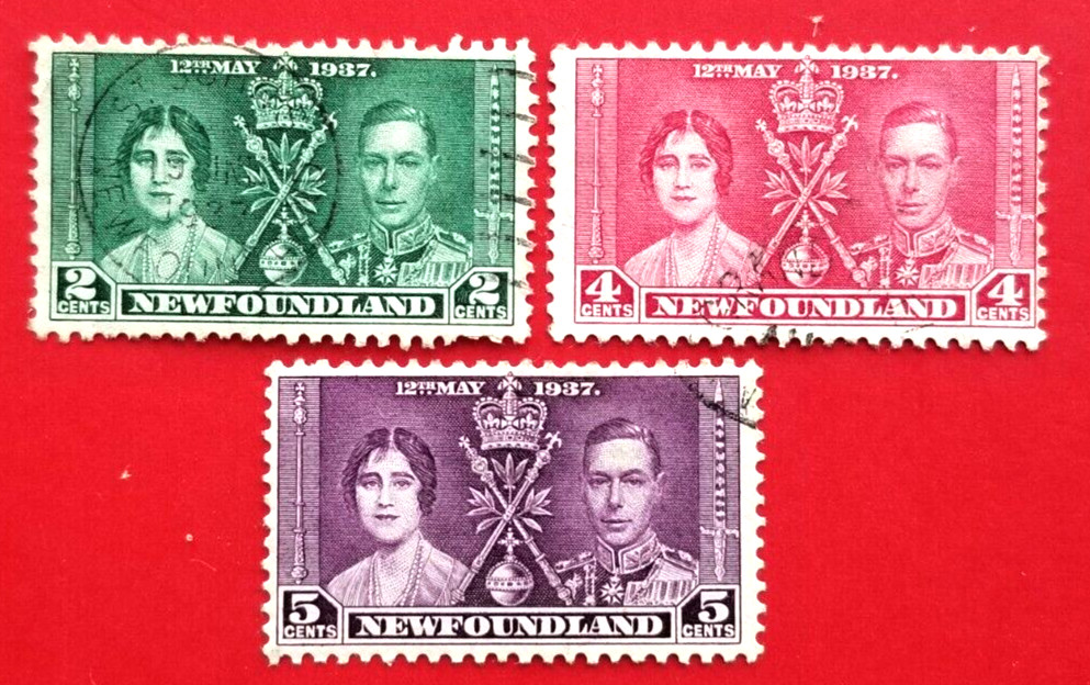 Canada Newfoundland #230-232 Coronation - Omnibus Issue Used