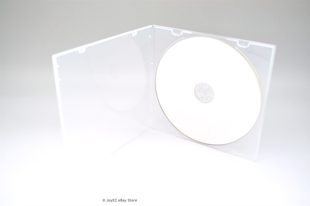 50 Clear 5.2mm Single CD DVD R CDR DVDR Disc PP Poly Plastic Case Outer Sleeve