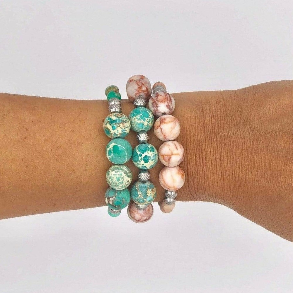 Nylon Pool Clasp Bracelet - Coral