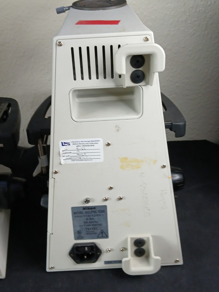 (2) Nikon Eclipse E200 Microscopes & E Plan 4 10 40 100X Oil Sets (No Heads)