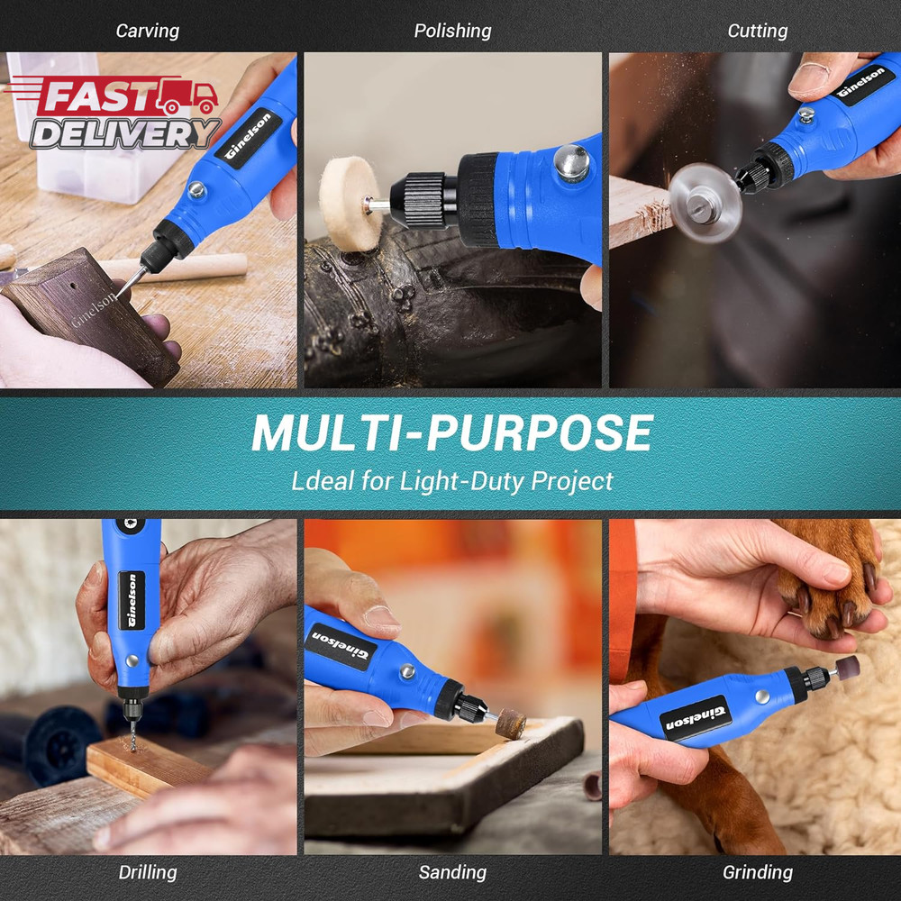Cordless Rotary Tool, 5 Variable Speed Mini Rotary Tool Kit with 70 Accessories,