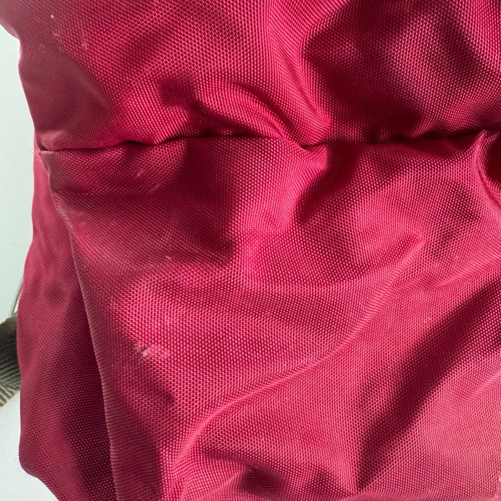 Vintage 90s LL Bean Reflective Red Backpack Daypack Book Bag
