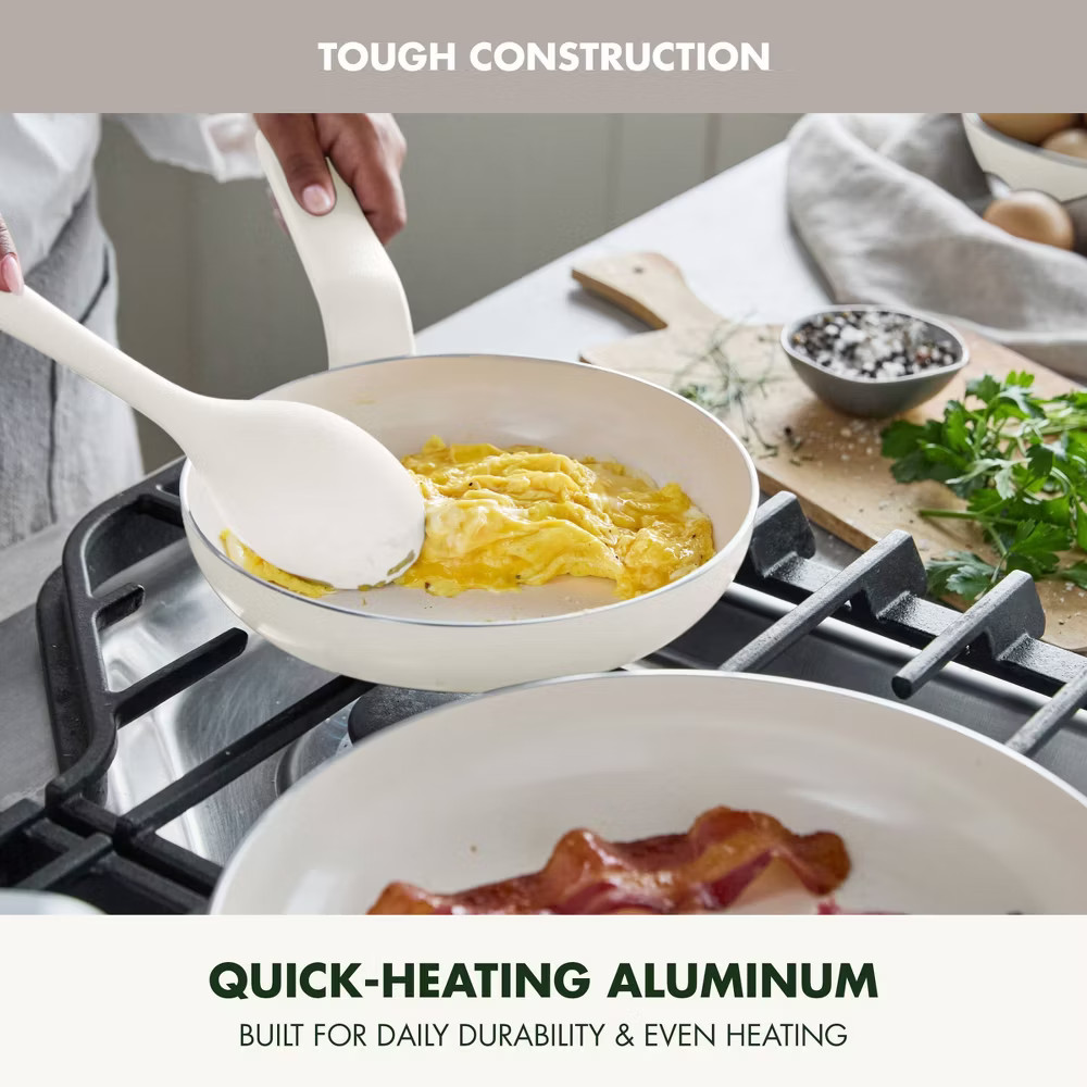 GreenPan Rio Advanced 10pc Ceramic Nonstick Cookware Set Cream