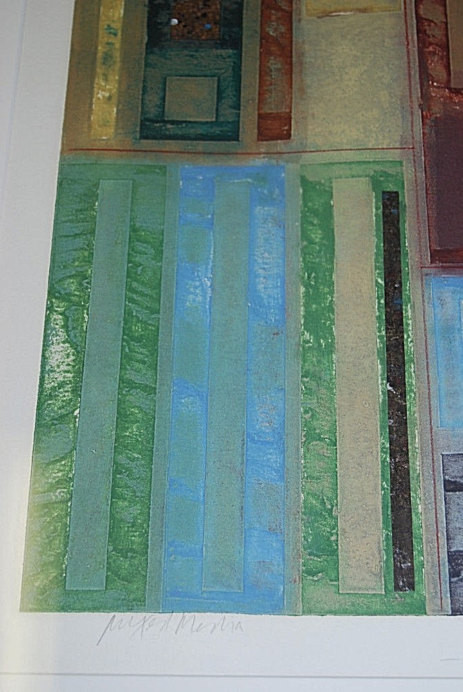 Windows by M. Rodriguez Mixed Media Framed Matted Collage A1005