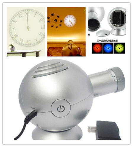 4th Gen Analog Projection Wall Clock BELL w/ LED Based Cold Light white Roman