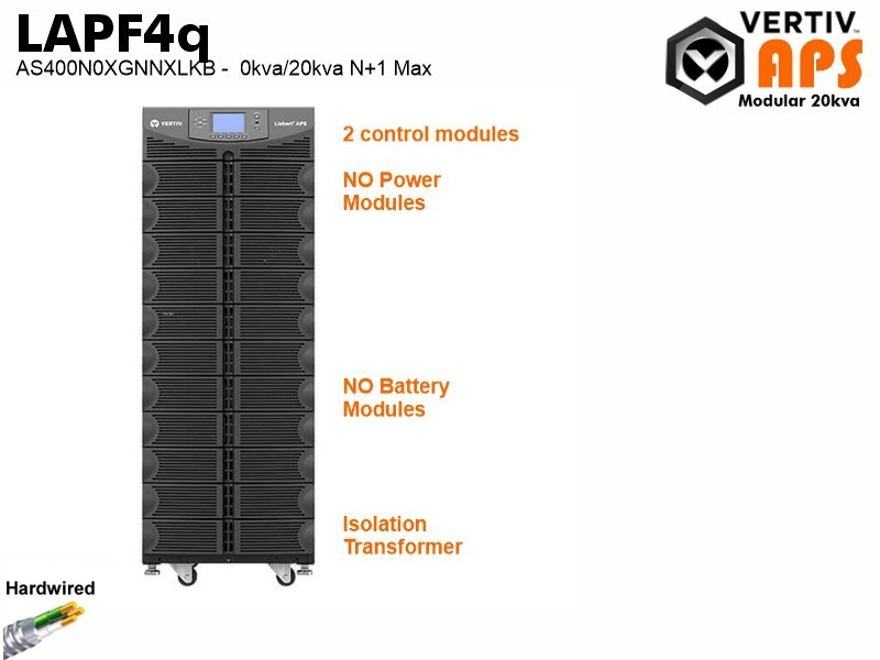 Vertiv APS 4 Frame Empty - w/screen, bezels, controllers no batts or power mod