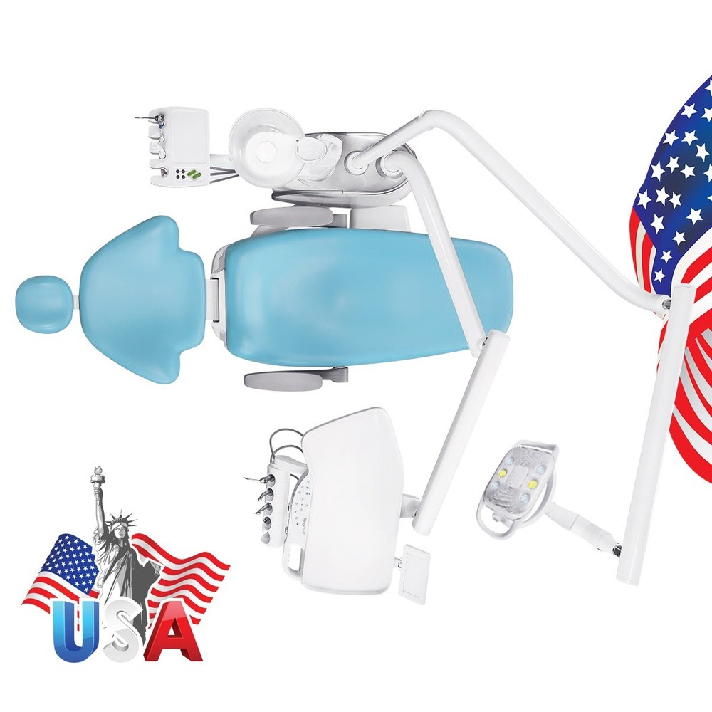 Dental Unit Surgery Chair Computer Controlled Integral Premium PU DC Motor&Stool