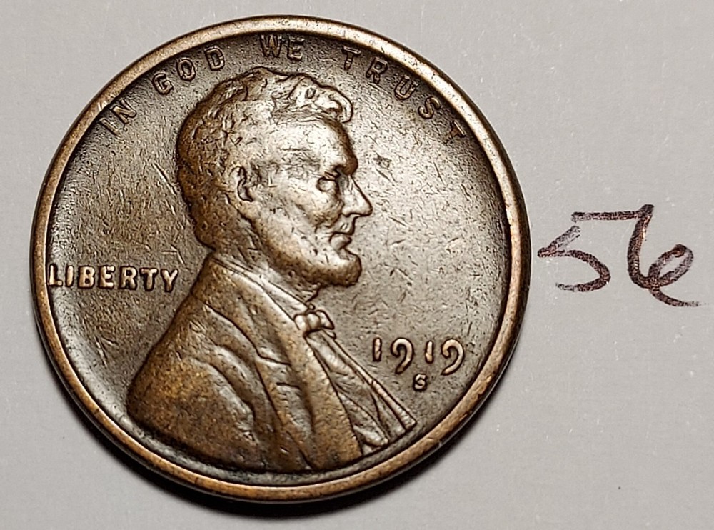 1919-S Lincoln Wheat Cent #56