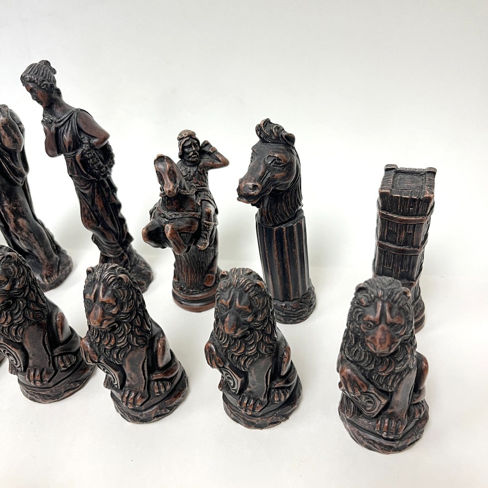 Classical Sculptures Chess Set Greco-Roman Style No Board