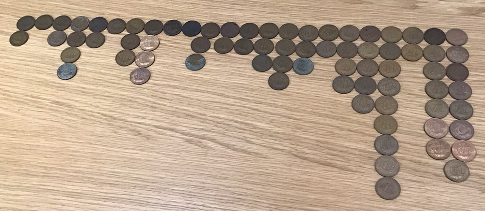 75 British Pre-Decimal Half Penny Coins - Various Dates ( 1938 - 1967 )