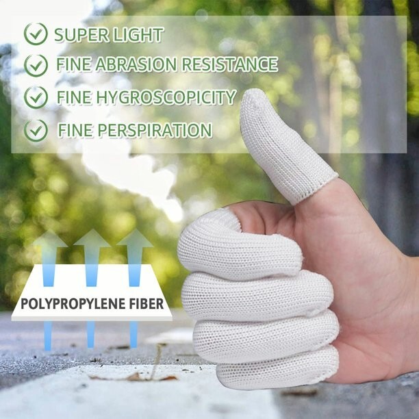 EvridWear Polypropylene Finger Cots, Reusable Toe Thumb Protector (10 Pcs)