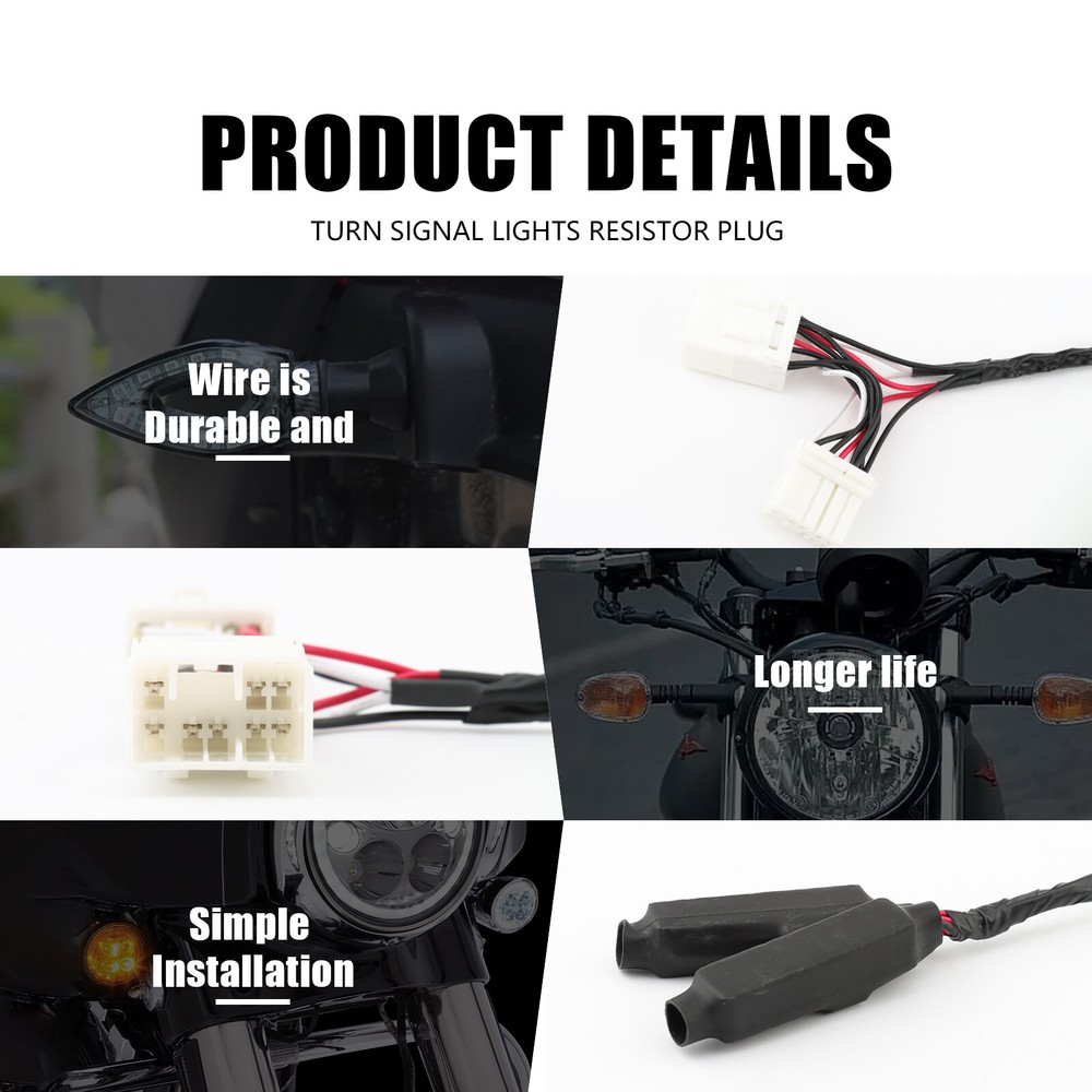 Equalizer LED Load Blinker Turn Signal Lights Resistor Plug Flasher For Harley