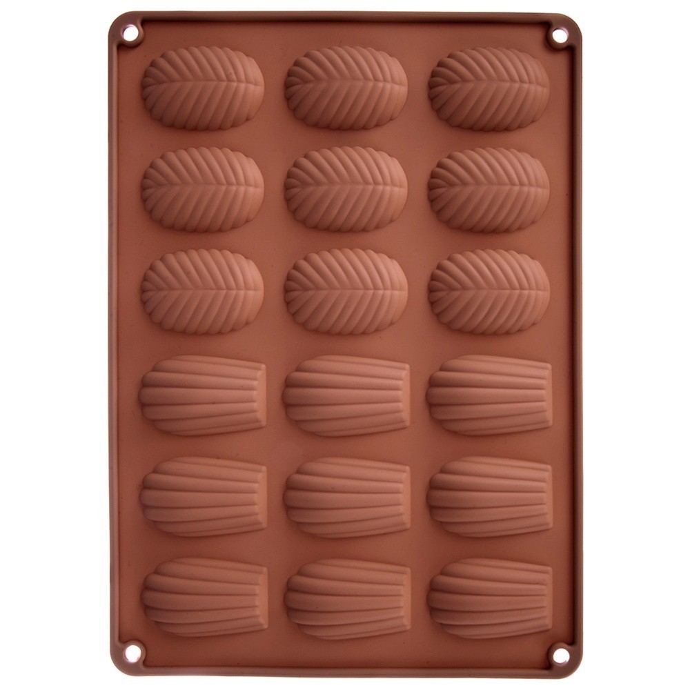 Chocolate mold, cookie mold, silicone baking mold, shell and leaf shape,...