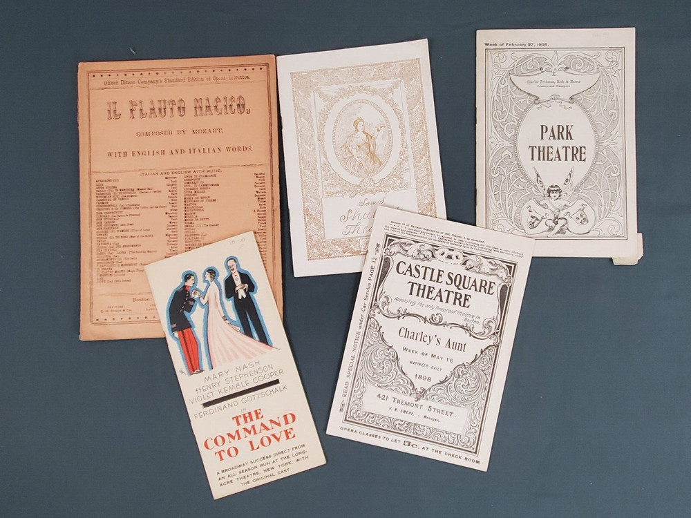 Vintage Theater Programs and related Material Lot