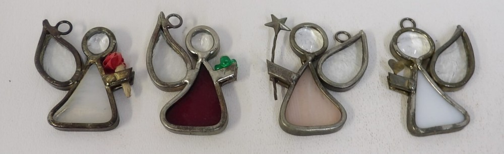 4 Glass Window Suncatchers - Assorted Angels