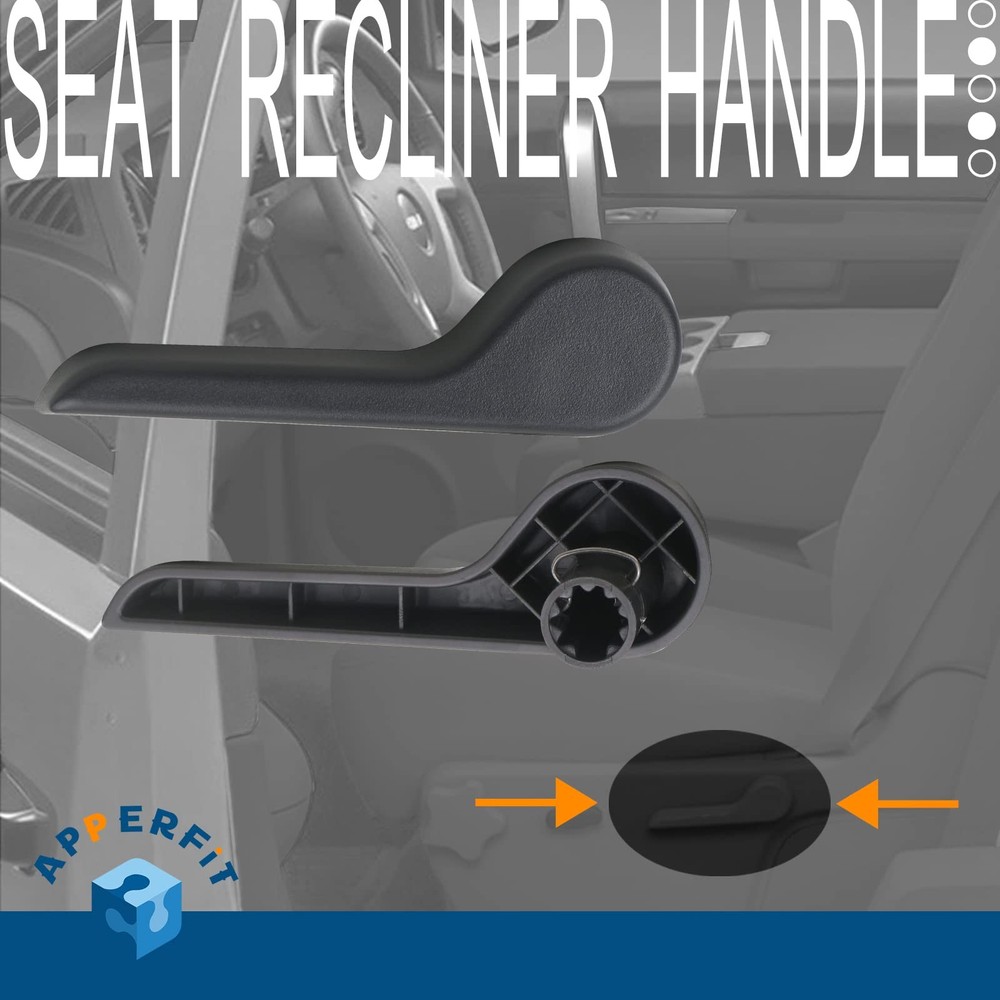 APPERFiT Seat Recliner Handle Lever Front Left+Right Side Seat, Black