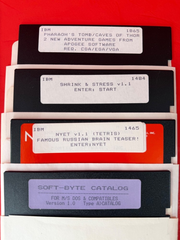 Pharaohs Tomb & 3 Other 5.25 Floppy Diskettes IBM / PC Software PC