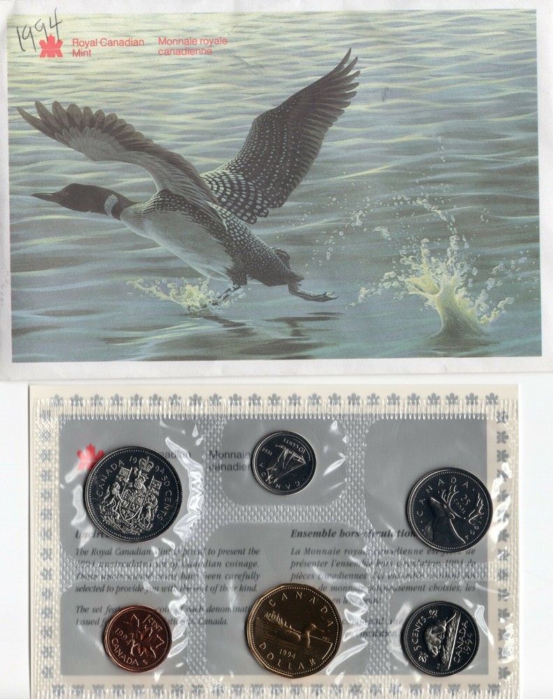 Canada Proof Like Coin Set 1994 Envelope Certificate of Authenticity