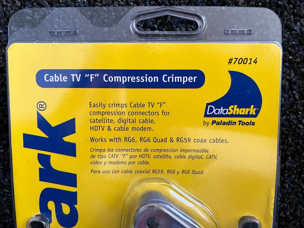 Data Shark Crimper Waterproof Compression CATV F 70014 New