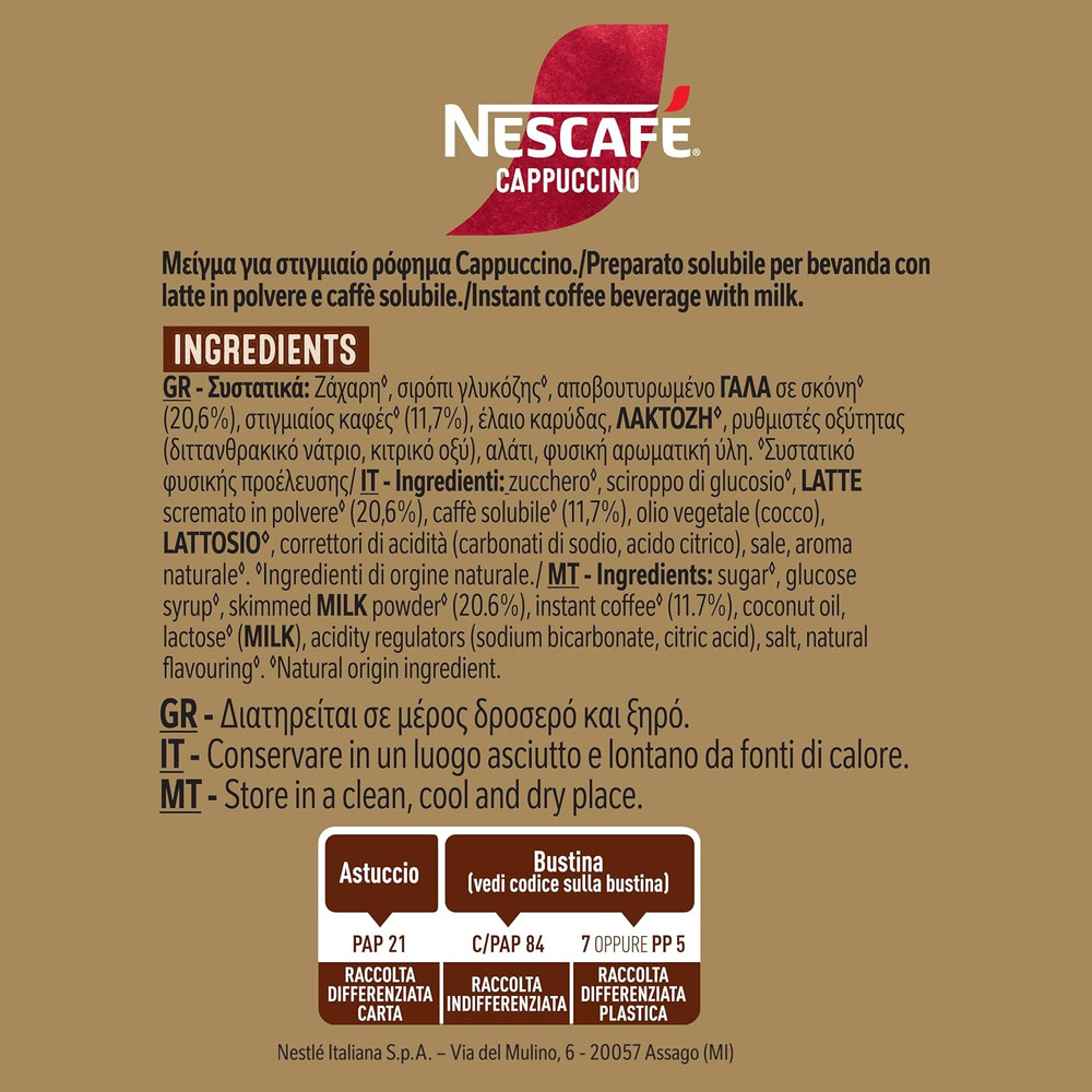 Nescafž Cappuccino 10 Sticks