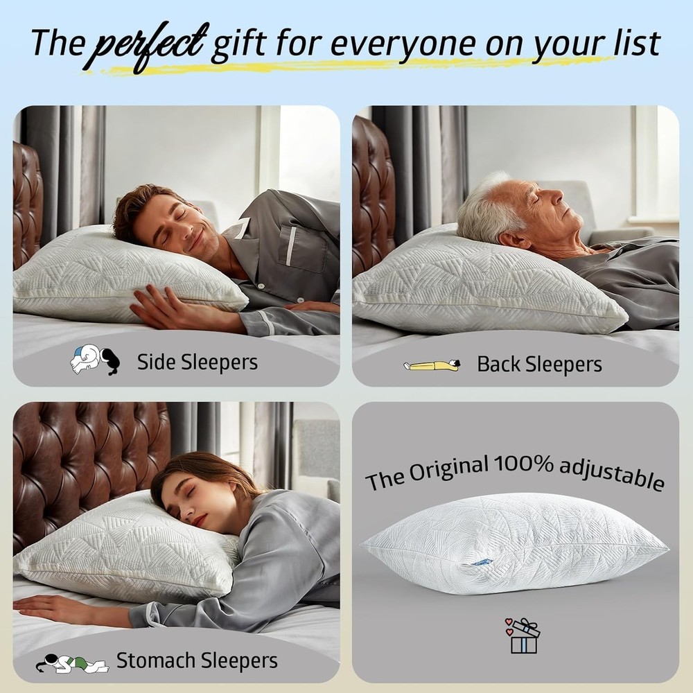 Cooling Pillow - Shredded Memory Foam for a Refreshing Sleep Experience