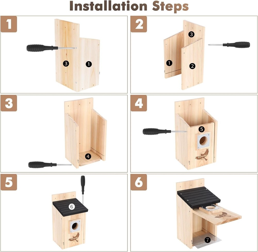 Dual Pack Bluebird Nesting Boxes with Metal Guard