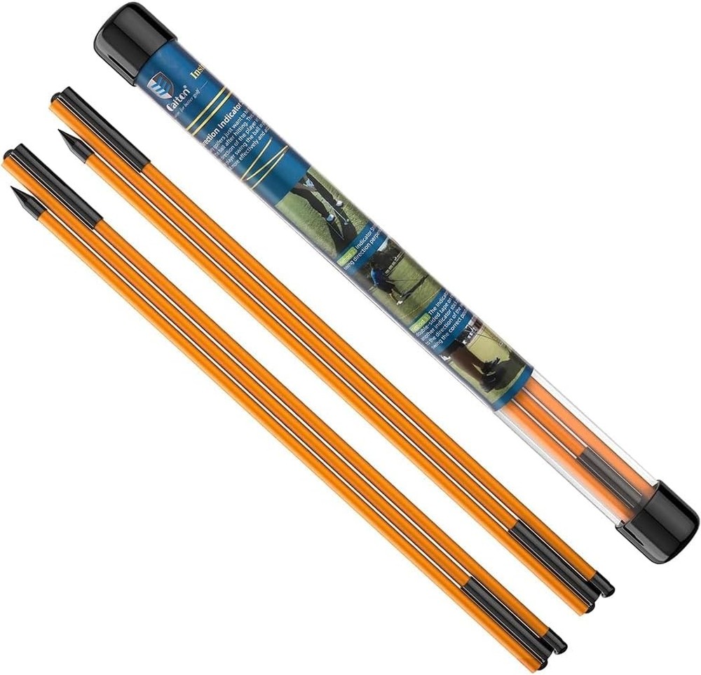 CAITON Golf Alignment Sticks 2 Sets - 48inch Alignment Practice Rods, Foldable f